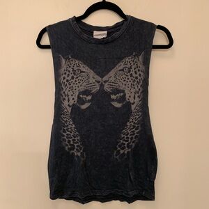 Fierce Leopard Graphic Muscle Tee